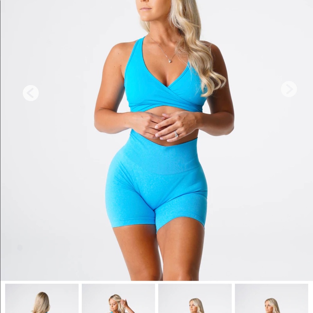 NVGTN radiance sports bra in blue